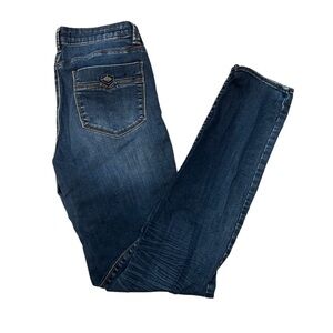 DAVID BITTON Gisele Skinny Stretch Mid Rise Dark Wash Denim Jean 30